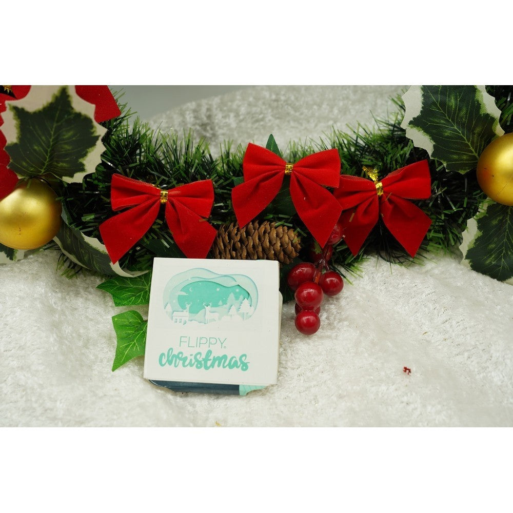 Set 12 fundite pentru brad, Rosii, clasice , 5 x 5 cm, din poliester, Flippy - vivimall.ro