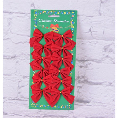 Set 12 Fundite Pentru Brad, Rosii, Clasice, Din Poliester