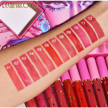 Set 12 Lip Gloss Kevin & Coco | RedRose - vivimall.ro