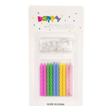 Set 12 Lumanari De Tort, Party, 6.5 Cm, Din Parafina - vivimall.ro