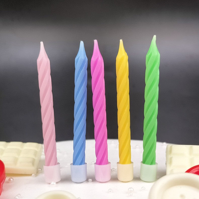 Set 12 Lumanari De Tort, Party, 6.5 Cm, Din Parafina - vivimall.ro