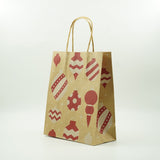 Set 12 Pungi Cadou, Vivimall, Imprimeu Tematica Craciun, Model Random, din Hartie, Impachetare Usoara a Cadourilor, 18.5x22.5x8.5 cm, Multicolor