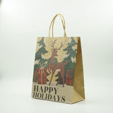 Set 12 Pungi Cadou, Vivimall, Imprimeu Tematica Craciun, Model Random, din Hartie, Impachetare Usoara a Cadourilor, 18.5x22.5x8.5 cm, Multicolor