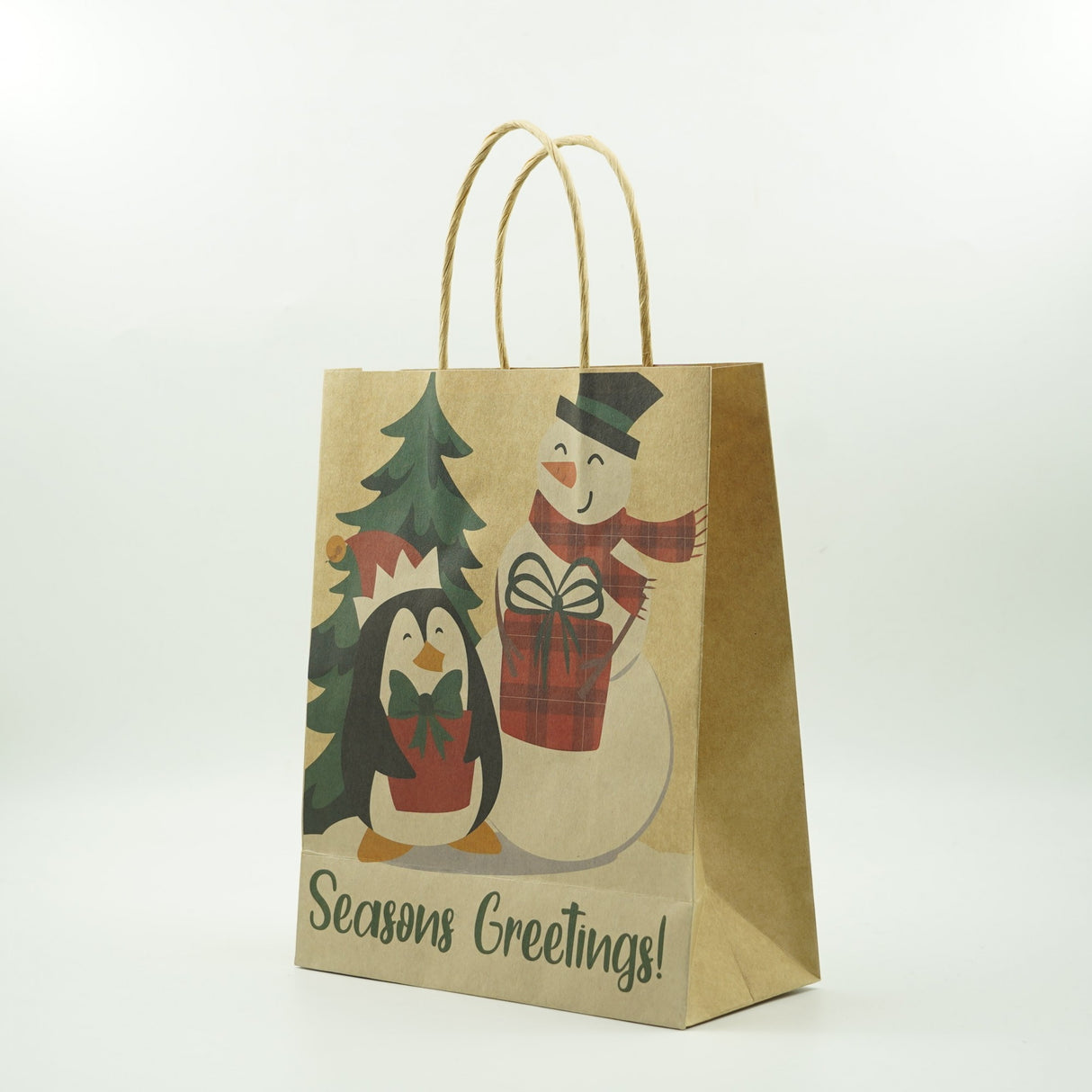 Set 12 Pungi Cadou, Vivimall, Imprimeu Tematica Craciun, Model Random, din Hartie, Impachetare Usoara a Cadourilor, 18.5x22.5x8.5 cm, Multicolor