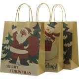 Set 12 Pungi Cadou, Vivimall, Imprimeu Tematica Craciun, Model Random, din Hartie, Impachetare Usoara a Cadourilor, 18.5x22.5x8.5 cm, Multicolor