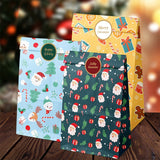 Set 12 Pungi de Cadou, Flippy, Tema Craciun, cu Motive Festive, 12 Stickere Incluse, 24 x 13 x 8 cm, din Hartie, Multicolor - vivimall.ro
