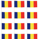 Set 12 Steaguri de Mana Tricolor, Flippy, Dimensiune 20x30 cm, Stegulet, Drapel - vivimall.ro