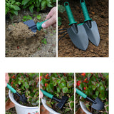 Set 12 Unelte de Gradina, Vivimall, pentru Plantare Prelucrare Sol si Ingrijire Plante, Material PVC si Cardboard, Cutie Inclusa, 37x28 cm, Verde - vivimall.ro