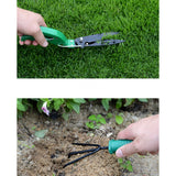 Set 12 Unelte de Gradina, Vivimall, pentru Plantare Prelucrare Sol si Ingrijire Plante, Material PVC si Otel, Cutie Inclusa, 38 x 29 cm, Verde Deschis - vivimall.ro