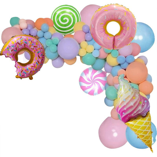 Set 124 Baloane, Din Latex Si Folie De Aluminiu, Diferite Marimi - vivimall.ro