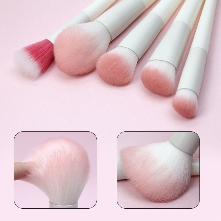 Set 14 Pensule de Machiaj cu Peri Moi, Vivimall, cu Suport pentru Depozitare, Bej - vivimall.ro