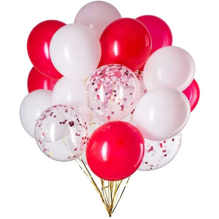 Set 15 Baloane Pentru Petrecere, Alb/, 30 Cm