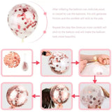 Set 15 baloane pentru petrecere, Vivimall, rose gold/ alb, 30 cm