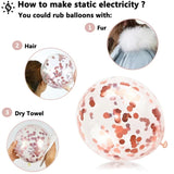 Set 15 baloane pentru petrecere, Vivimall, rose gold/ alb, 30 cm