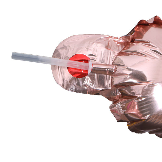 Pai pentru Baloane din Folie, Flippy, Pai din Plastic pentru Umflarea Baloanelor din Folie, Lungime 8 cm, Transparent