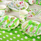 Set 16 Accesorii De Masa, Colectia Dino Park, 136 Piese, Din Carton/Plastic/Hartie - vivimall.ro