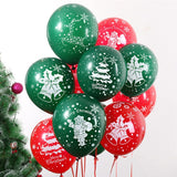 Set 16 Baloane Din Latex, Tematica Craciun, 25 Cm, Rosu - vivimall.ro
