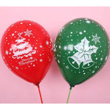 Set 16 Baloane Din Latex, Tematica Craciun, 25 Cm, Rosu - vivimall.ro