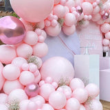 Set 16 Baloane Din Latex Metalizate, 30 Cm, Alb, Roz, Roz Chrome, Confetti 2.8 G - vivimall.ro