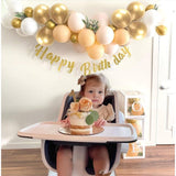 Set 16 Baloane din Latex Metalizate, Vivimall, Model Party, 30 cm, Auriu, Bej Inchis si Deschis, 2.8 g