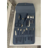Set 16 Piese De Ingrijire Cosmetica, Pentru Manichiura, Pedichiura, Fata, Geanta Organizatoare Din Piele Ecologica Inclusa - vivimall.ro