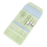 Set 16 Piese De Ingrijire Cosmetica, Pentru Manichiura, Pedichiura, Fata, Geanta Organizatoare Din Piele Ecologica Inclusa - vivimall.ro