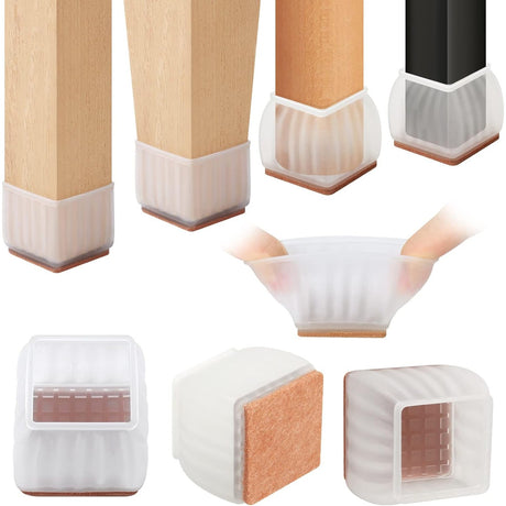 Set 16 Protecții Picioare Scaun, Silicon | FlexiPad - vivimall.ro