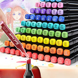 Set 168 Markere, Cu Alcool Touch Room, Cutie Plastic Inclusa, 2 Varfuri - vivimall.ro