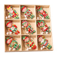 Set 18 Decoratiuni De Craciun Din Lemn, Cu Snur Pentru Agatare In Brad, Diferite Dimensiuni - vivimall.ro
