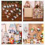 Set 18 Decoratiuni De Craciun Din Lemn, Cu Snur Pentru Agatare In Brad, Diferite Dimensiuni - vivimall.ro