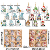 Set 18 Decoratiuni De Craciun Din Lemn, Cu Snur Pentru Agatare In Brad, Diferite Dimensiuni - vivimall.ro