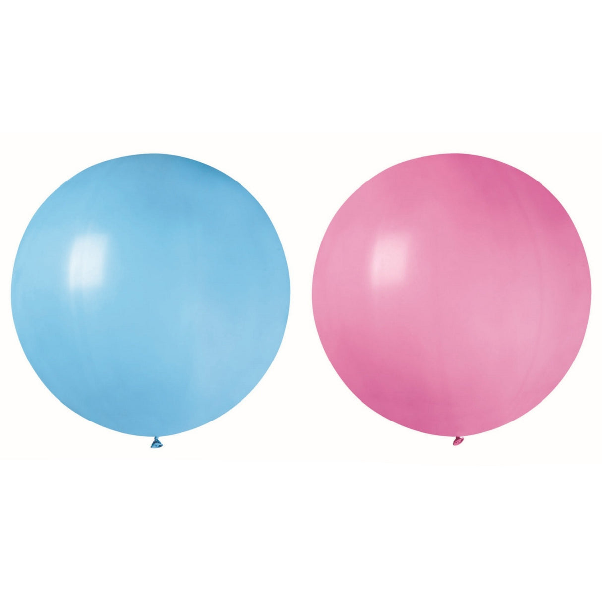 Set 2 Baloane din Latex, Vivimall, Model Party Jumbo, 90 cm, Roz si Bleu, 35 g