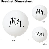 Set 2 Baloane Din Latex, Tip Jumbo, Tema Nunta, 45 Cm - vivimall.ro