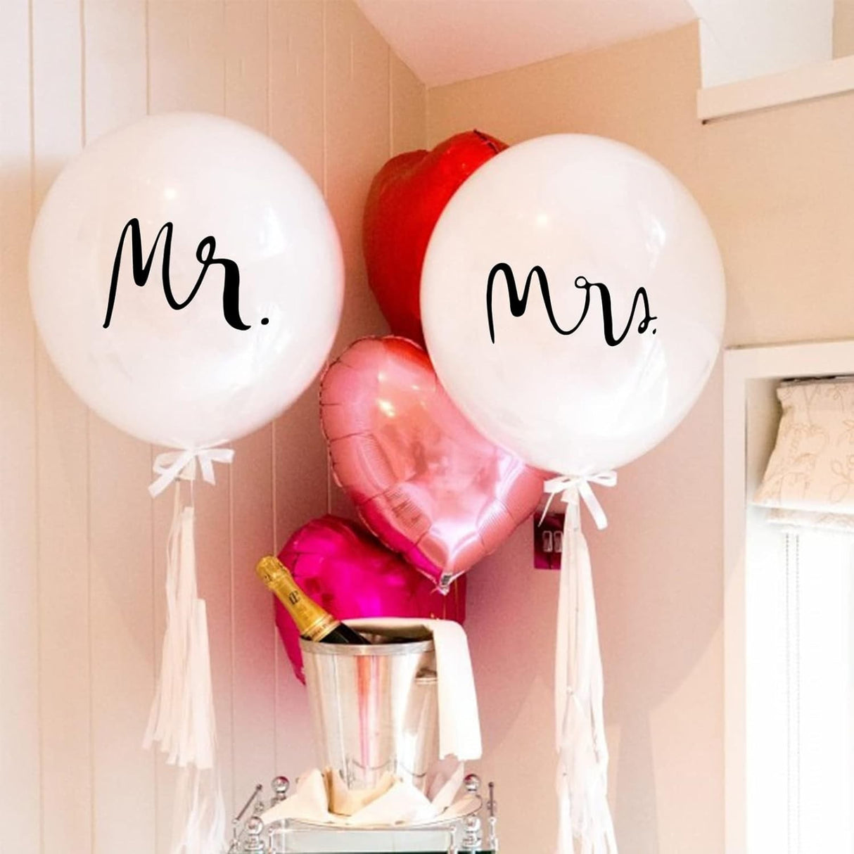 Set 2 Baloane Din Latex, Tip Jumbo, Tema Nunta, 45 Cm - vivimall.ro
