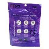 Set 2 bucati Masca de protectie faciala, Flippy®️, de unica folosinta, FFP2 CE 2163, 5 straturi, nesterila, ambalaj individual, Alb - vivimall.ro