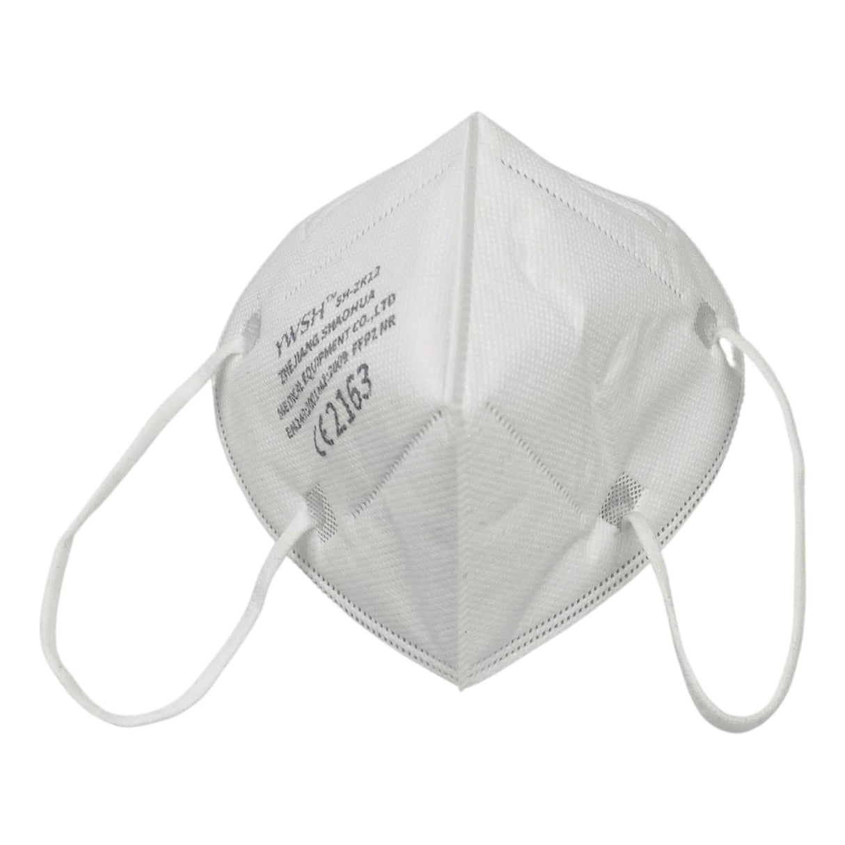 Set 2 bucati Masca de protectie faciala, Flippy®️, de unica folosinta, FFP2 CE 2163, 5 straturi, nesterila, ambalaj individual, Alb - vivimall.ro