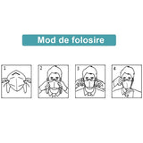 Set 2 bucati Masca de protectie faciala, Flippy®️, de unica folosinta, FFP2 CE 2163, 5 straturi, nesterila, ambalaj individual, Alb - vivimall.ro