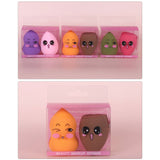 Set 2 Buretei de Machiaj, Flippy, Puternic Absorbant, Utilizare Umeda si Uscata, din Poliuretan, 4 x 6 cm, Multicolor