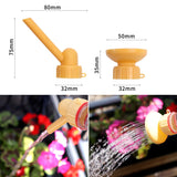 Set 2 capace de sticla pentru irigat florile Vivimall, stropitoare si teava, practic si usor de utilizat, portabil, reutilizabil, 8 x 7.5 cm, galben - vivimall.ro