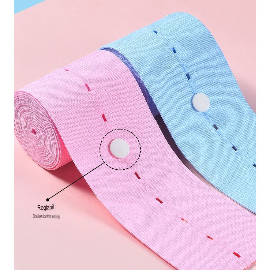 Set 2 Centuri de Monitorizare a Ritmului Cardiac Fetal, Vivimall, Material Moale si Elastic, 6 x 130 cm, Albastru/Roz - vivimall.ro