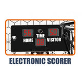 Set 2 Cosuri de Baschet pentru Copii, Vivimall, cu Tablou de Bord Electronic, Pentru 2 Jucatori, Minge, Pompa, 2 Moduri, Interior/Exterior, Inel Metalic si Rabatabil cu Arc, Luminos, 60x31x6 cm, Multicolor - vivimall.ro