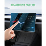 Set 2 Folii de Sticla Securizata, Flippy, Compatibila cu Tesla Model 3 / Tesla Model Y, Ecran Frontal si Spate, 4K Ultra HD, Anti-amprenta, 2.5D, Transparent - vivimall.ro