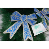 Set 2 fundite pentru brad, Albastre, model spiralat, cu margini aurii, 13 x 18 cm, PVC, Flippy - vivimall.ro