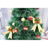 Set 2 fundite pentru brad, Aurii, decorate, cu sclipici, 14 x 19 cm, din poliester, Flippy - vivimall.ro