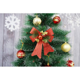 Set 2 Fundite Pentru Brad, Rosii, Decorate, Cu Sclipici, Din Poliester