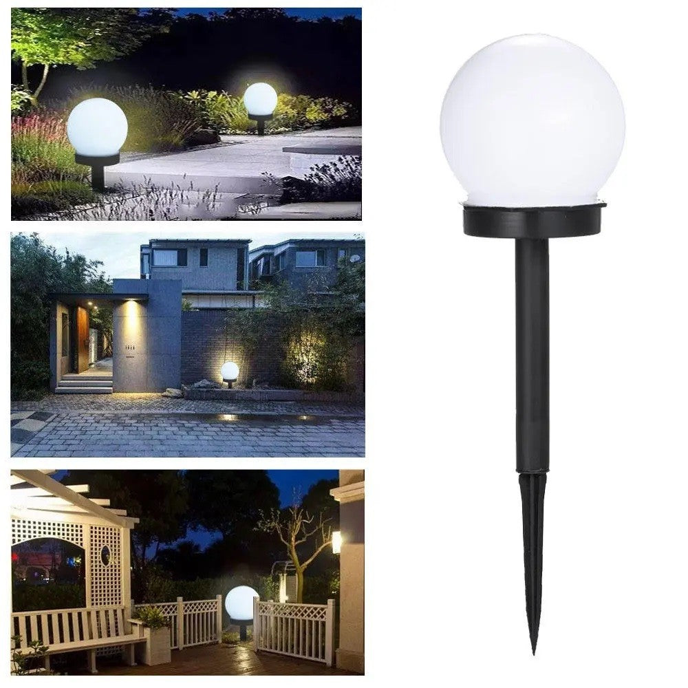 Set 2 Lampi Solare Glob Lumina Rece | SolarGlow - vivimall.ro