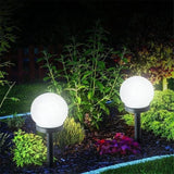 Set 2 Lampi Solare Glob Lumina Rece | SolarGlow - vivimall.ro