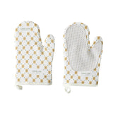 Set 2 Manusi Cuptor Manusa De Bucatarie, Rezistenta 330 Grade, Textil Si Cauciuc, 26.5X18 Cm - vivimall.ro