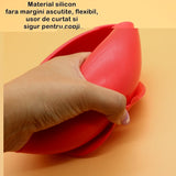 Set 2 Piese Diversificare Bebelusi Si Copii Din Silicon Bol Cu Ventuza, Lingurita Din Lemn Si Silicon, Pentru Gustari, Fara Alergeni