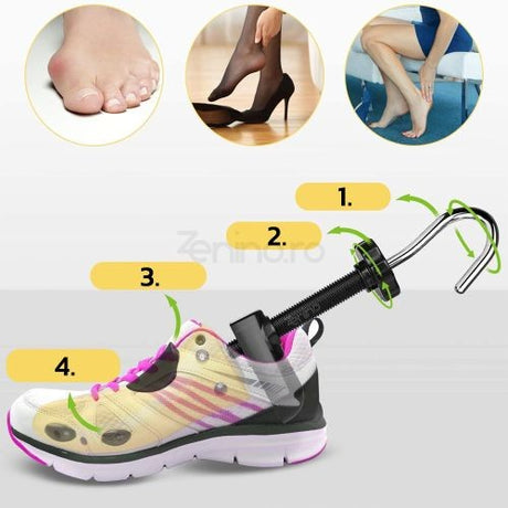 Set 2 Sanuri/Calapoade Reglabile Alungit Si Largit Pantofi, Marimea 30-36, Universal, Arc, Abs Premium - vivimall.ro